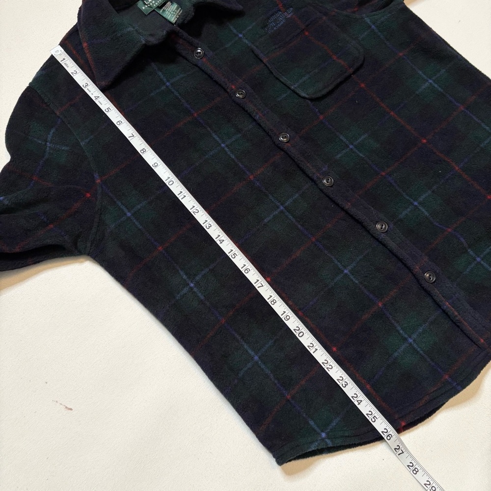 VTG LRL Plaid Fleece Shacket Shirt Jacket S petite  New - Picture 10 of 12